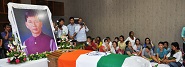 As a mark of respect, wreaths were laid on the mortal remains of Late Pul by the Aides de Camp (ADC) to Governor on behalf of the Governor Shri Roy and Governor (on leave) Shri Rajkhowa at CM Bungalow on 9th August�2016.